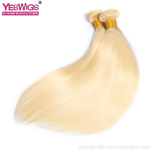 Yeswigs Wholesale Cuticle Aligend Color 613 Raw Virgin Indian Hair,Free Sample Human Hair Extension,613 Unprocessed Hair Vendors